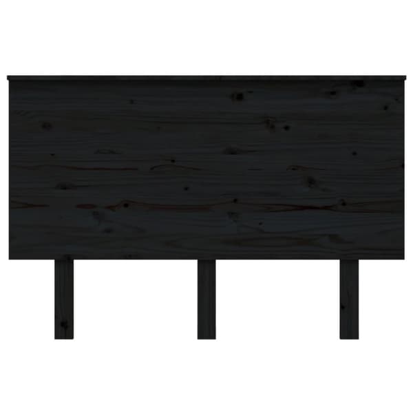 Hovedgærder og fodgærder - Living sengegærde 124x6x82,5 cm massivt fyrretræ sort