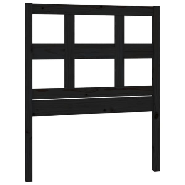 Hovedgærder og fodgærder - Living sengegærde 95,5x4x100 cm massivt fyrretræ sort