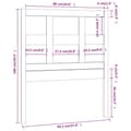 Miniatyrbillede 7 af 7: Hovedgærder og fodgærder - Living sengegærde 95,5x4x100 cm massivt fyrretræ sort
