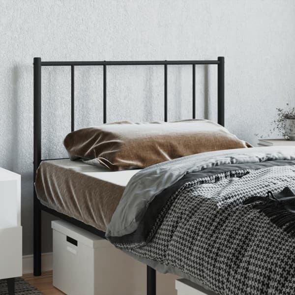 Hovedgærder og fodgærder - Living sengegavl 90 cm metal sort