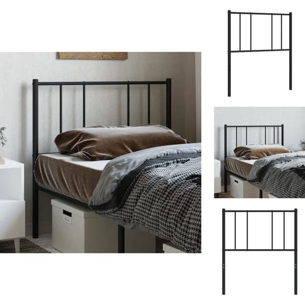 Hovedgærder og fodgærder - Living sengegavl 90 cm metal sort