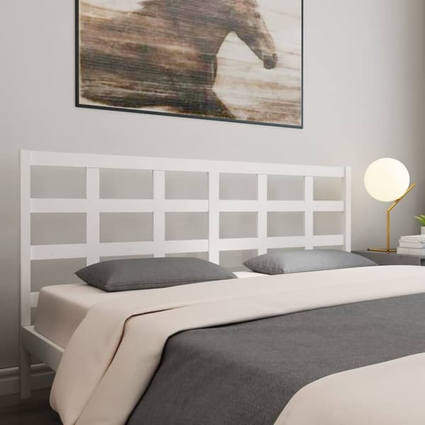 Sängynpäädyt - Living Sängynpääty valkoinen 205,5x4x100 cm täysi mänty