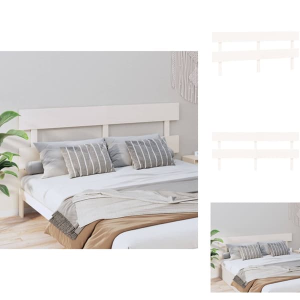 Sängynpäädyt - Living Sängynpääty valkoinen 204x3x81 cm täysi mänty