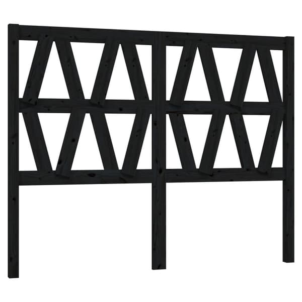 Hovedgærder og fodgærder - Living sengegærde 126x4x100 cm massivt fyrretræ sort