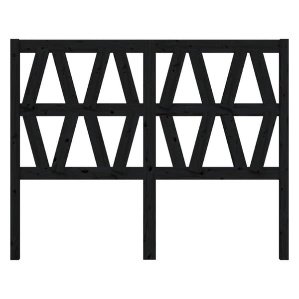 Hovedgærder og fodgærder - Living sengegærde 126x4x100 cm massivt fyrretræ sort