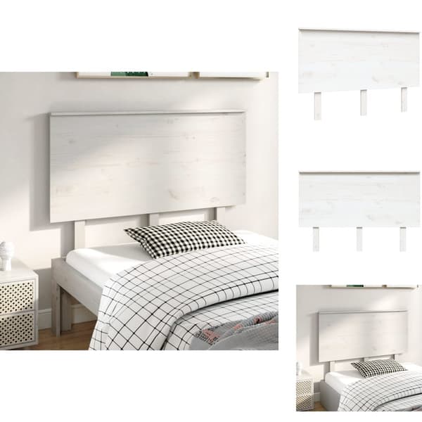 Sänggavlar - Living Sänggavel vit 124x6x82,5 cm massiv furu