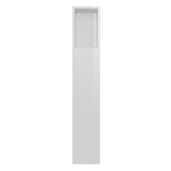 Hovedgærder og fodgærder - Living sengegavl med opbevaring 100x18,5x104,5 cm hvid højglans