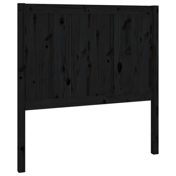 Hovedgærder og fodgærder - Living sengegærde 95,5x4x100 cm massivt fyrretræ sort