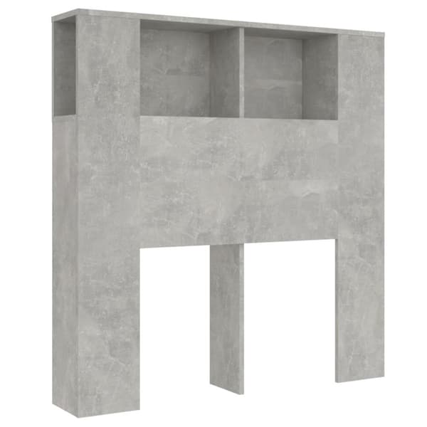 Sängynpäädyt - Living Sängynpääty säilytystilalla betoninharmaa 100x18,5x104,5 cm