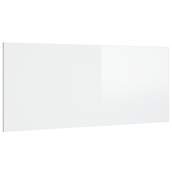 Hovedgærder og fodgærder - Living sengegærde 200x1,5x80 cm konstrueret træ hvid højglans