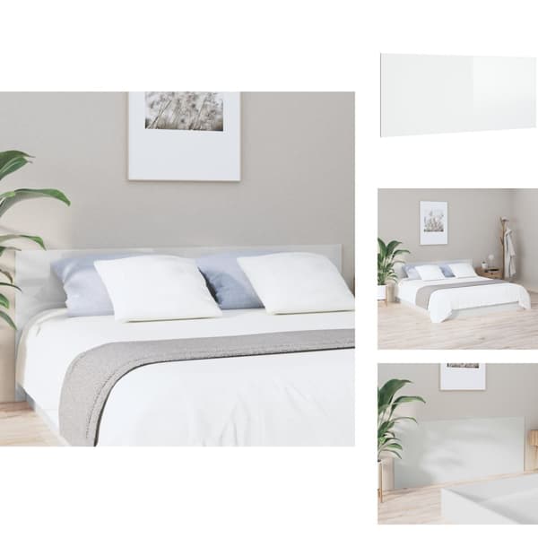 Hovedgærder og fodgærder - Living sengegærde 200x1,5x80 cm konstrueret træ hvid højglans