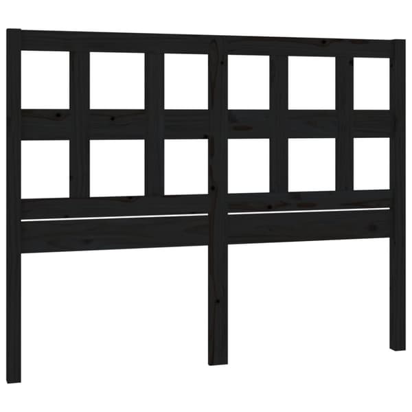 Sängynpäädyt - Living Sängynpääty musta 205,5x4x100 cm täysi mänty