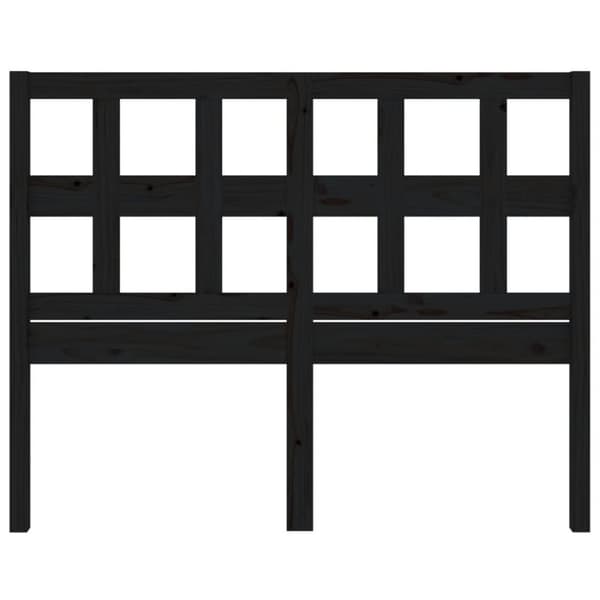 Sängynpäädyt - Living Sängynpääty musta 205,5x4x100 cm täysi mänty