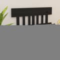 Miniatyrbillede 2 af 7: Hovedgærder og fodgærder - Living sengegærde 123,5x3x81 cm massivt fyrretræ sort