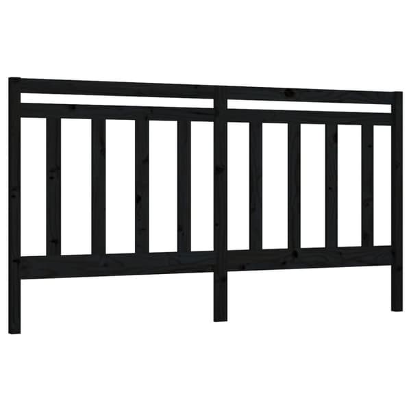 Hovedgærder og fodgærder - Living sengegærde 206x4x100 cm massivt fyrretræ sort