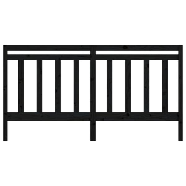 Hovedgærder og fodgærder - Living sengegærde 206x4x100 cm massivt fyrretræ sort