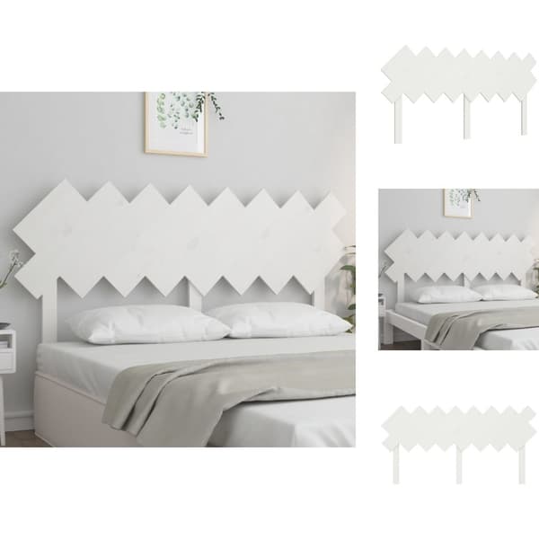 Hovedgærder og fodgærder - Living sengegærde 159,5x3x80,5 cm massivt fyrretræ hvid