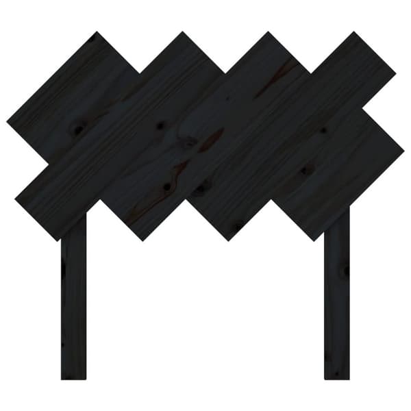 Sängynpäädyt - Living Sängynpääty musta 92x3x81 cm täysi mänty