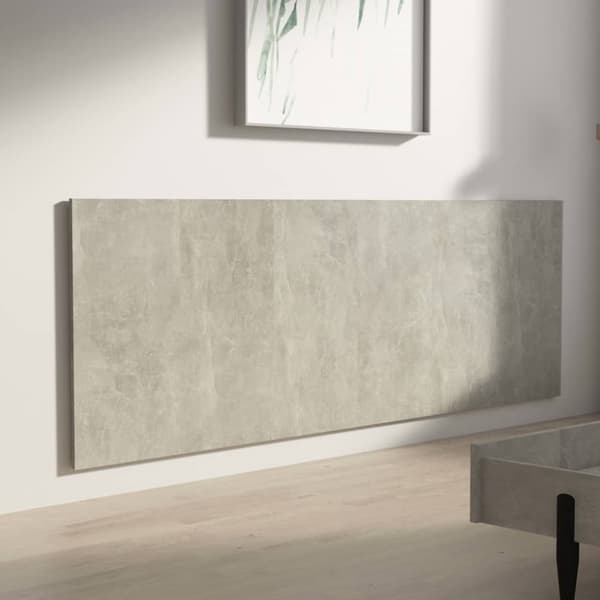 Sänggavlar - Living Vägghängd sänggavel betonggrå 240x1,5x80 cm konstruerat trä