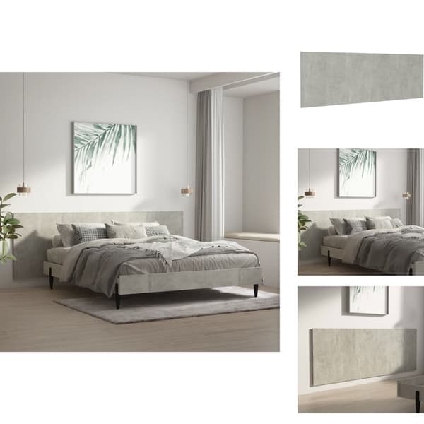 Sänggavlar - Living Vägghängd sänggavel betonggrå 240x1,5x80 cm konstruerat trä