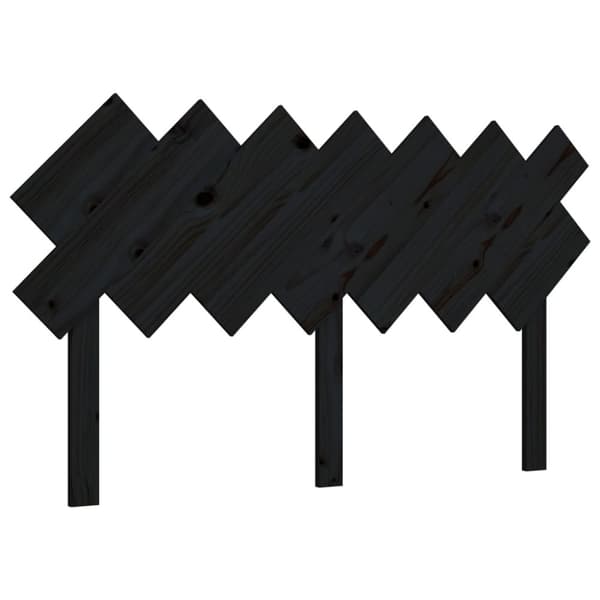 Sängynpäädyt - Living Sängynpääty musta 141x3x80,5 cm täysi mänty