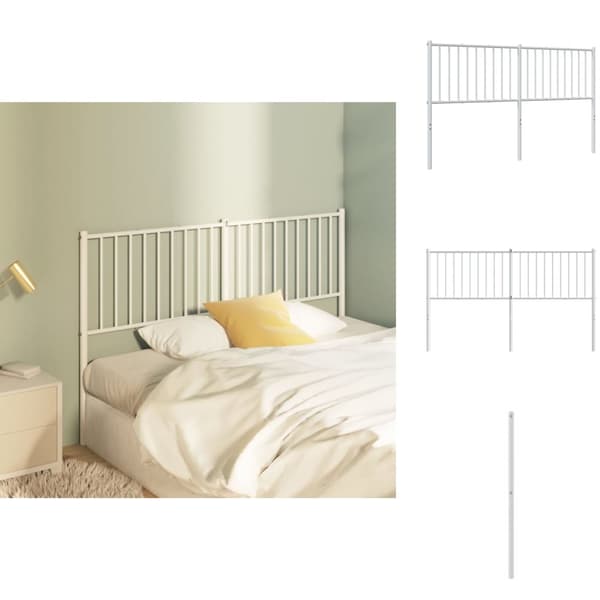 Sängynpäädyt - Living Metallinen sängynpääty valkoinen 160 cm