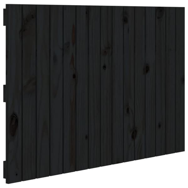 Hovedgærder og fodgærder - Living sengegavl 95,5x3x60 cm massivt fyrretræ sort