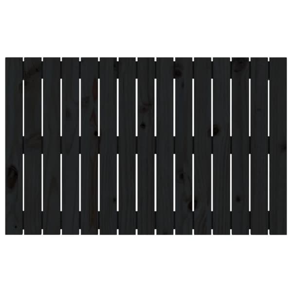 Hovedgærder og fodgærder - Living sengegavl 95,5x3x60 cm massivt fyrretræ sort