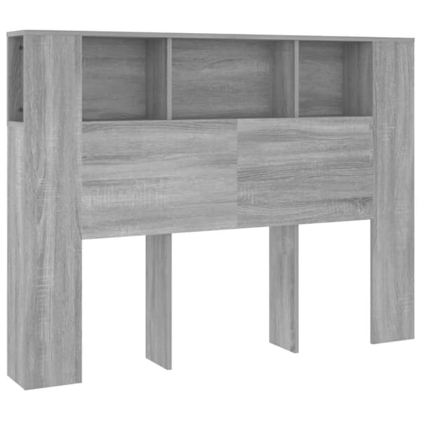 Hovedgærder og fodgærder - Living sengegavl med opbevaring 140x18,5x104,5 cm grå sonoma-eg