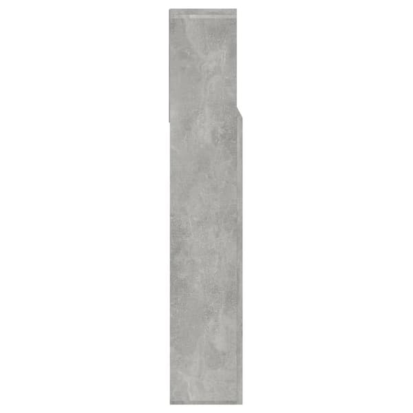 Hovedgærder og fodgærder - Living sengegavl med opbevaring 140x19x103,5 cm betongrå