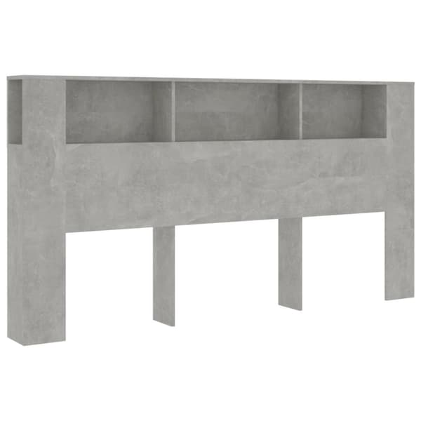 Hovedgærder og fodgærder - Living sengegavl med opbevaring 200x18,5x104,5 cm betongrå