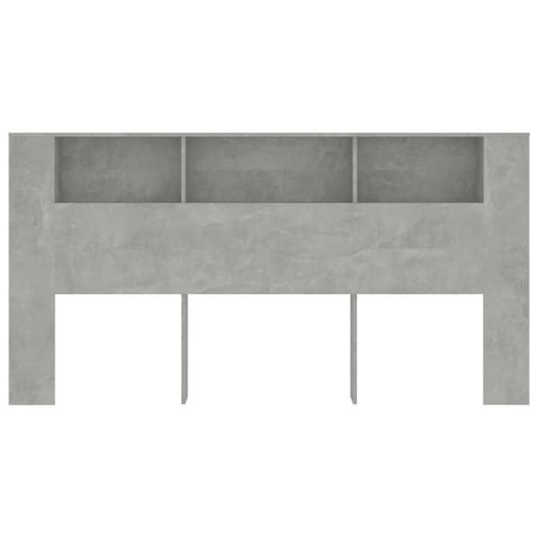 Hovedgærder og fodgærder - Living sengegavl med opbevaring 200x18,5x104,5 cm betongrå