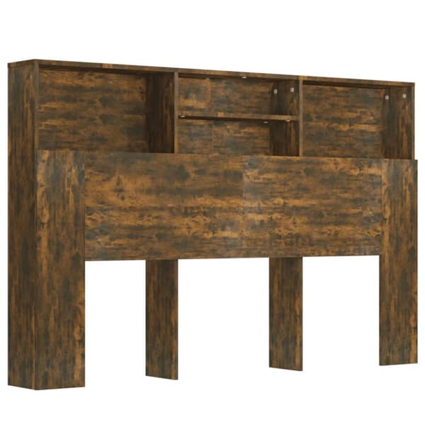 Hovedgærder og fodgærder - Living sengegavl med opbevaring 160x19x103,5 cm røget egetræsfarve