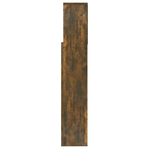 Hovedgærder og fodgærder - Living sengegavl med opbevaring 160x19x103,5 cm røget egetræsfarve