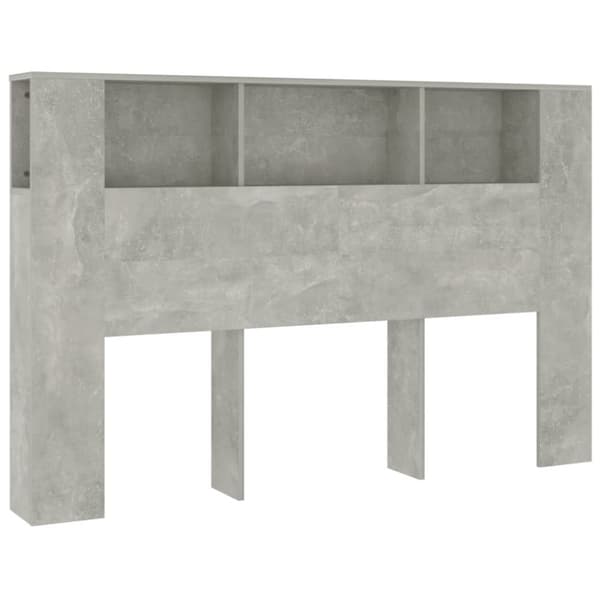 Hovedgærder og fodgærder - Living sengegavl med opbevaring 160x18,5x104,5 cm betongrå