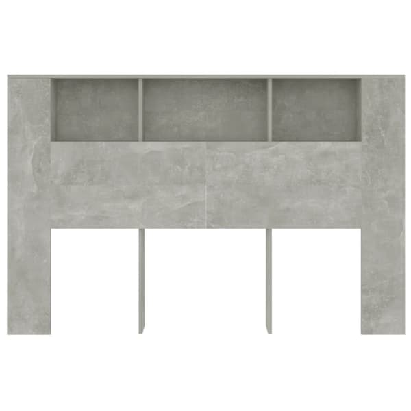 Hovedgærder og fodgærder - Living sengegavl med opbevaring 160x18,5x104,5 cm betongrå