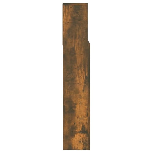 Sänggavlar - Living Sänggavel med förvaring rökfärgad ek 140x19x103,5 cm