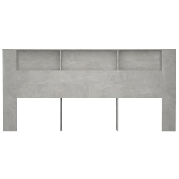 Hovedgærder og fodgærder - Living sengegavl med opbevaring 220x18,5x104,5 cm betongrå