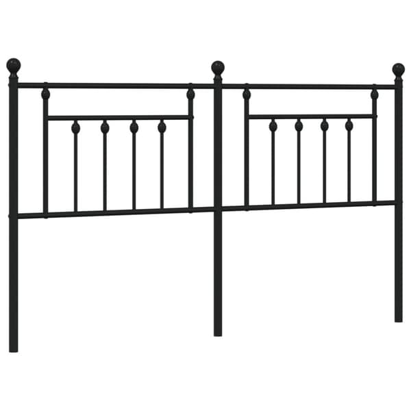 Sängynpäädyt - Living Metallinen sängynpääty musta 180 cm