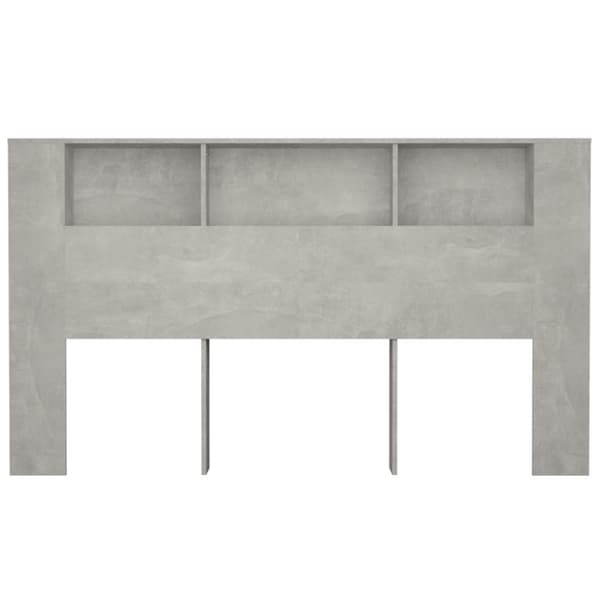Hovedgærder og fodgærder - Living sengegavl med opbevaring 180x18,5x104,5 cm betongrå