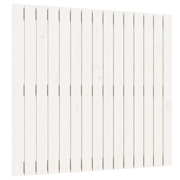 Sängynpäädyt - Living Sängynpääty seinälle valkoinen 95,5x3x90 cm täysi mänty