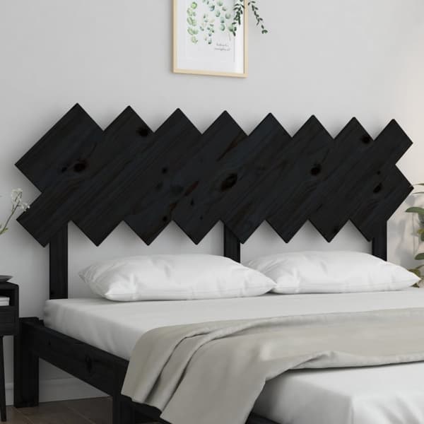 Hovedgærder og fodgærder - Living sengegærde 159,5x3x80,5 cm massivt fyrretræ sort