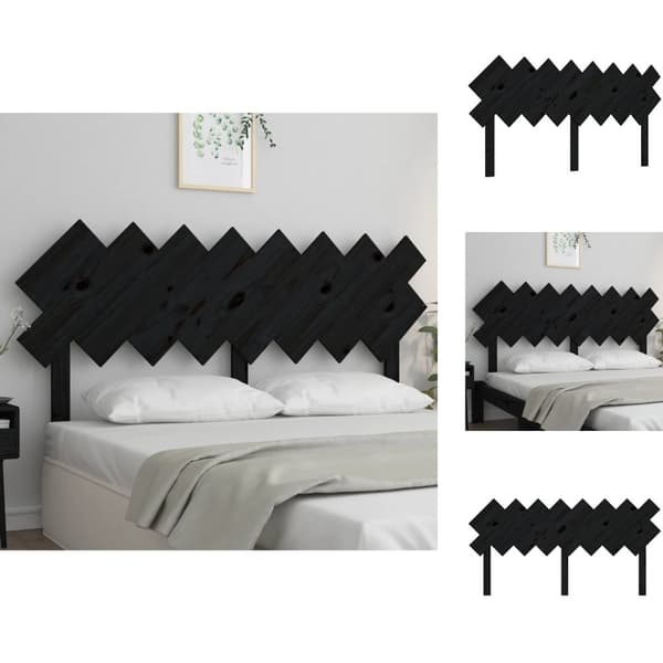 Hovedgærder og fodgærder - Living sengegærde 159,5x3x80,5 cm massivt fyrretræ sort