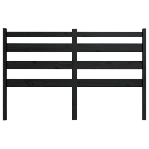 Hovedgærder og fodgærder - Living sengegærde 206x4x100 cm massivt fyrretræ sort