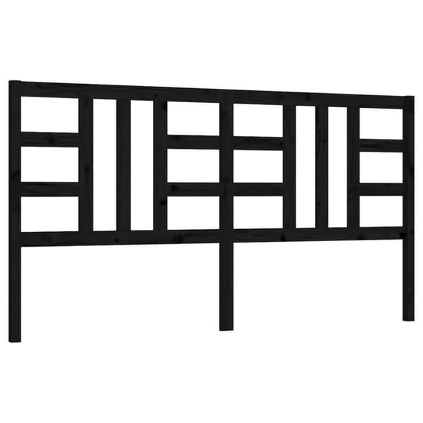 Sängynpäädyt - Living Sängynpääty musta 206x4x100 cm täysi mänty