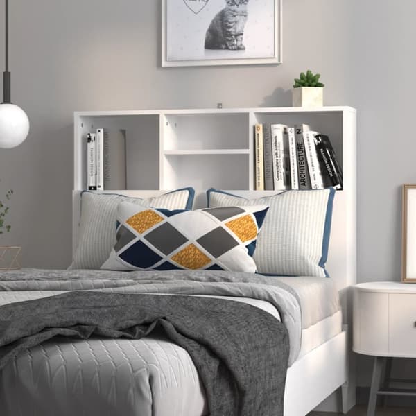 Hovedgærder og fodgærder - Living sengegavl med opbevaring 100x19x103,5 cm hvid
