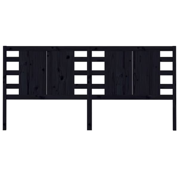 Hovedgærder og fodgærder - Living sengegærde 146x4x100 cm massivt fyrretræ sort