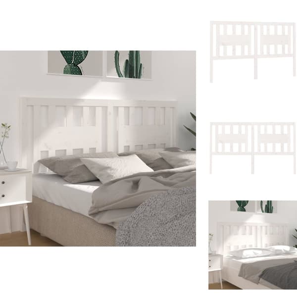Sängynpäädyt - Living Sängynpääty valkoinen 146x4x100 cm täysi mänty