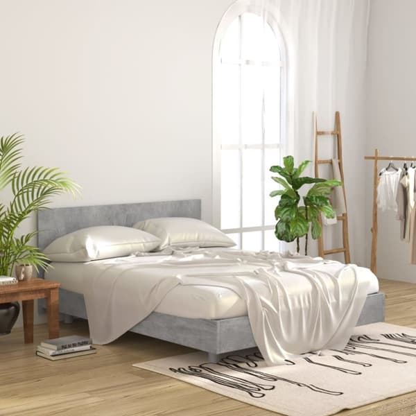 Hovedgærder og fodgærder - Living sengegærde 160x1,5x80 cm konstrueret træ betongrå
