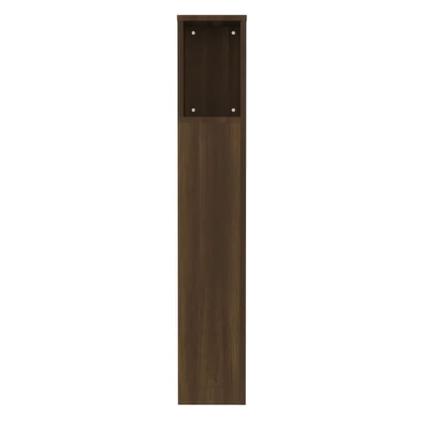 Hovedgærder og fodgærder - Living sengegavl med opbevaring 100x18,5x104,5 cm brun egetræ